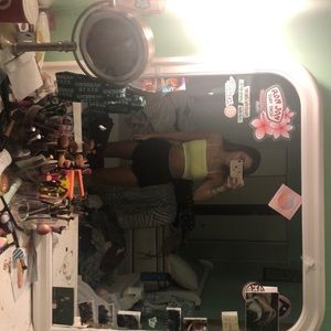 Cropped neon tank top